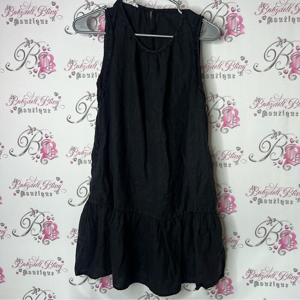 Velvet by Graham & Spencer dress ruffle tiered flowy Elegant Black Dress